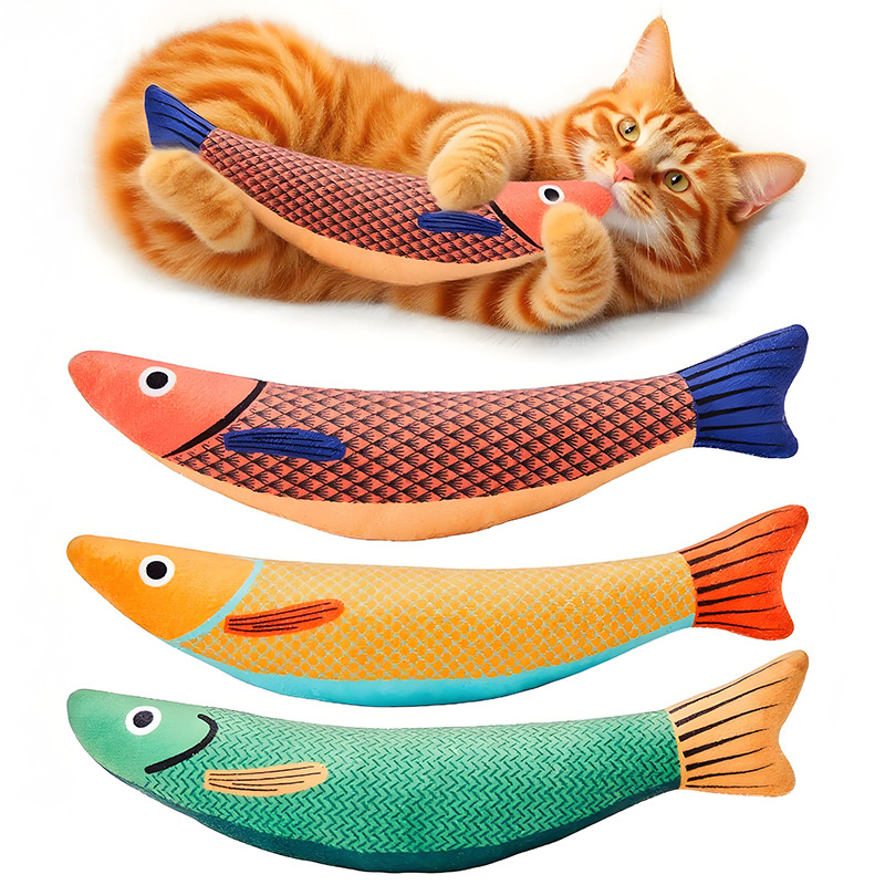 猫咪玩具猫玩具鱼仿真薄荷自嗨解闷磨牙耐咬逗猫棒小猫宠物用品