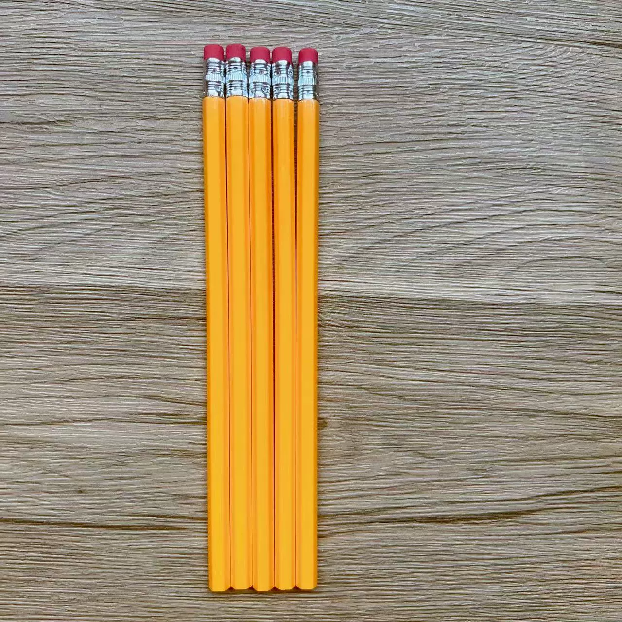 黄杆带皮头HB铅笔批发六角杆小学生文具儿童开学必备源头厂家直供